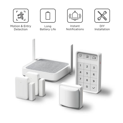 Roku Smart Home 5-Piece Home Monitoring System Bundle Wi-Fi-Enabled Indoor Battery-Powered with Free Self-Monitoring
