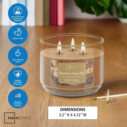 Mainstays 3-Wick Scented Glass Jar Candle, 11.5oz.