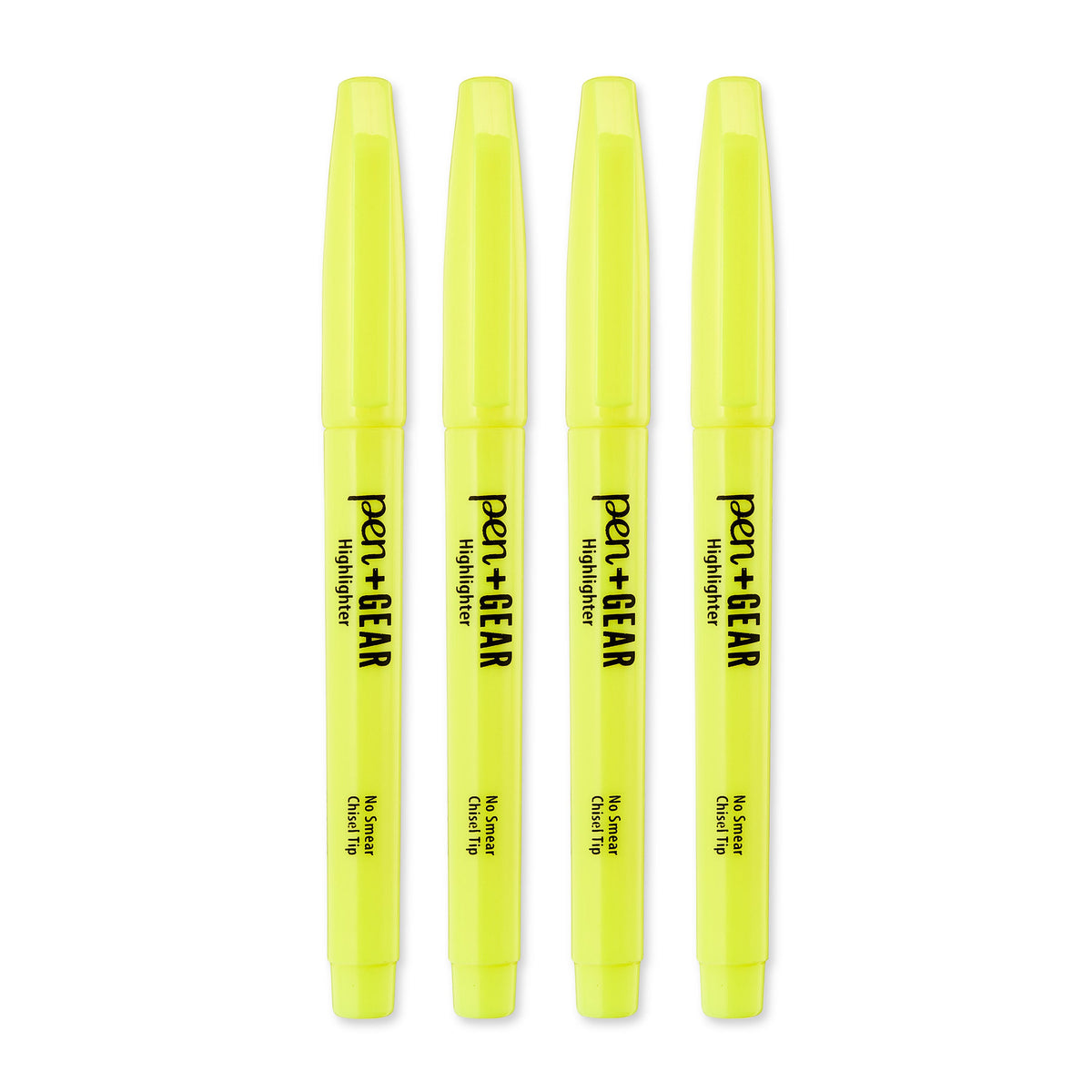 Pen+Gear Pocket Highlighters, Chisel Tip, Yellow, 4 Count