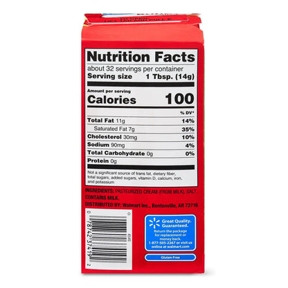 Great Value Sweet Cream Salted Butter, 16 oz, 4 Sticks