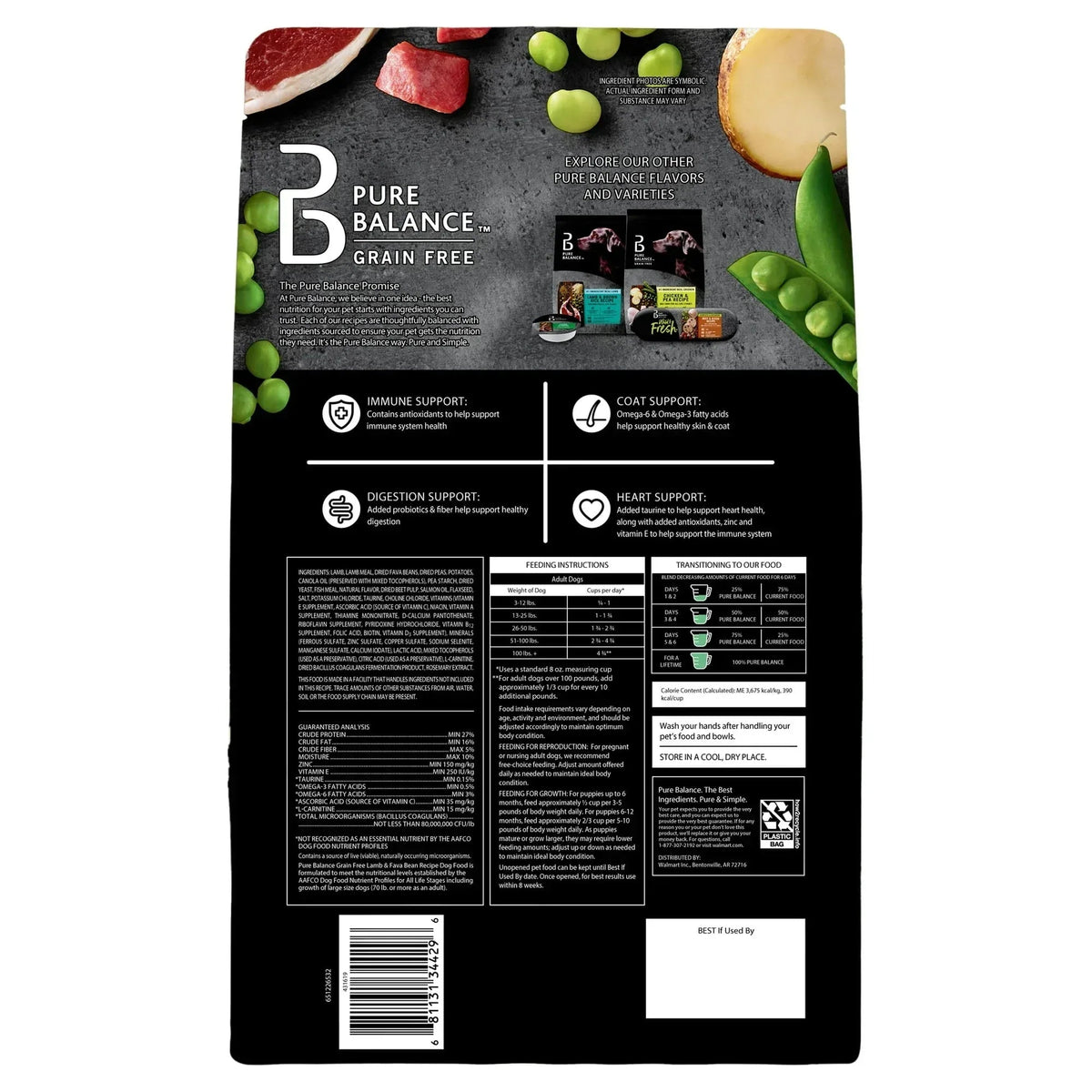 Pure Balance Grain-Free Lamb & Fava Bean Recipe Dry Dog Food