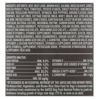 Pure Balance Beef, Vegetable & Brown Rice Flavor Stew Wet Dog Food for Adult, Grain-Free, 12.5 oz. Can