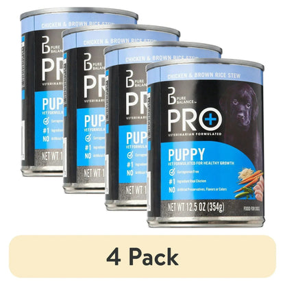 Pure Balance Pro+ Chicken & Brown Rice Stew Wet Dog Food for Puppy, 12.5 oz Can
