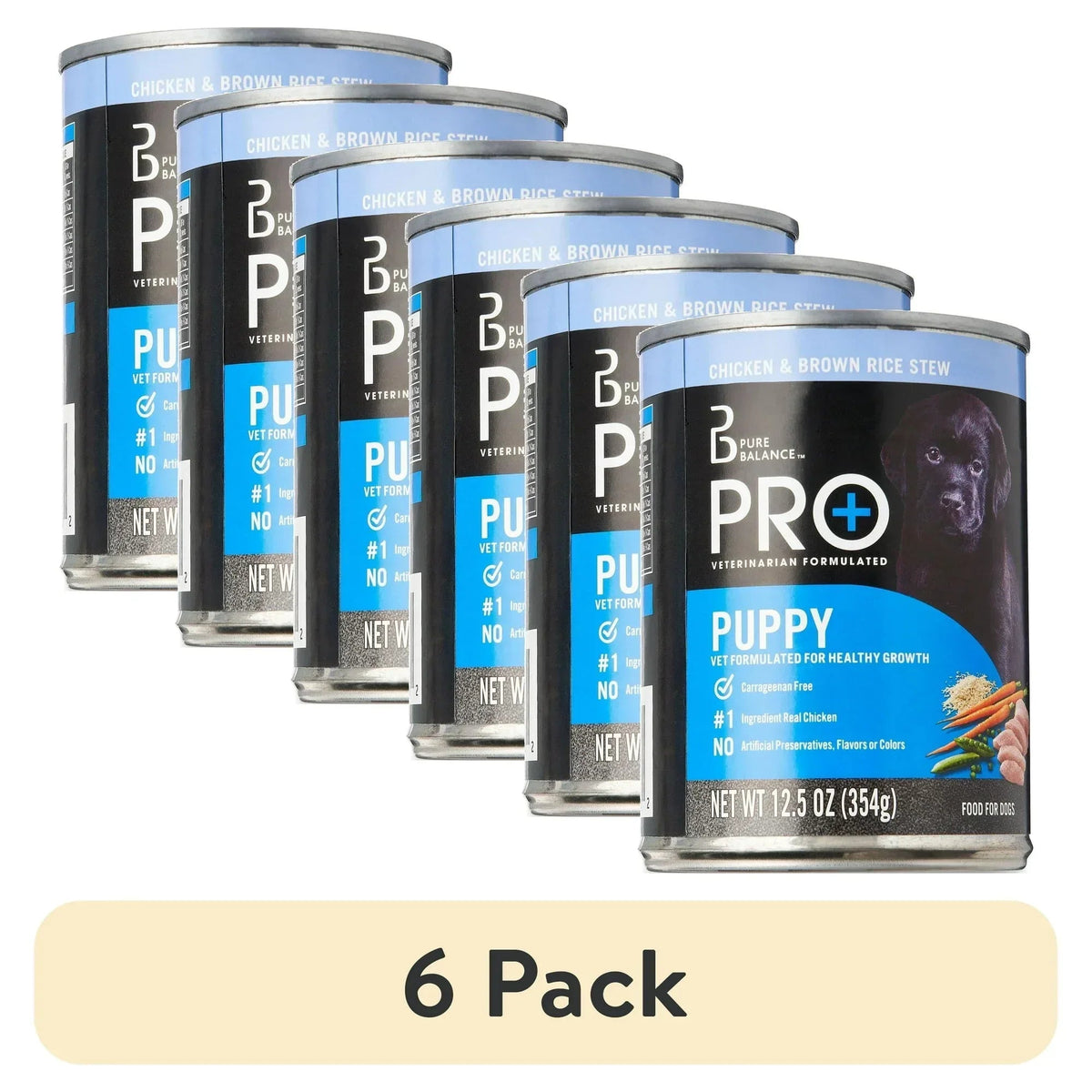 Pure Balance Pro+ Chicken & Brown Rice Stew Wet Dog Food for Puppy, 12.5 oz Can