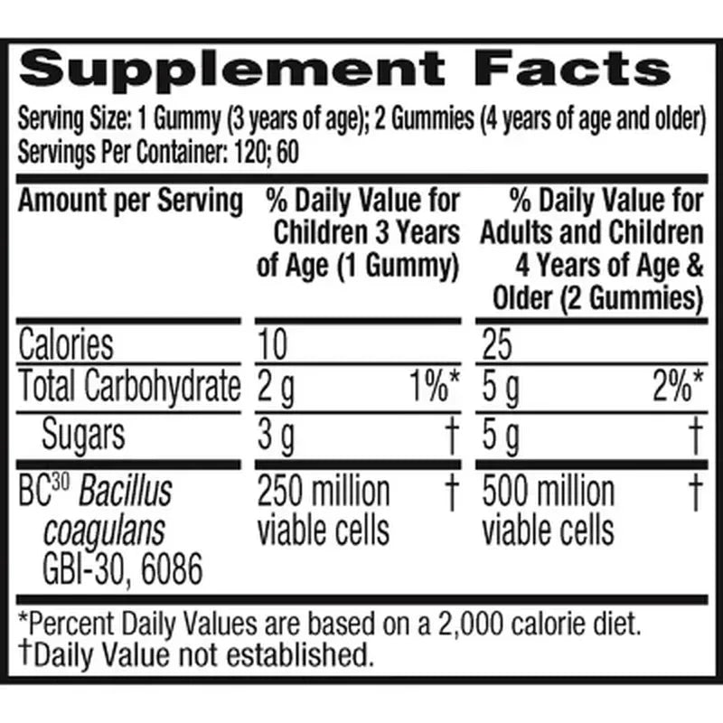 Digestive Advantage Daily Probiotic Gummies (120 Ct.)