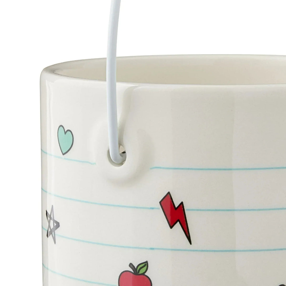 Work of Heart Ceramic Pail, Multicolor, 5", Valentine's Day by Way To Celebrate