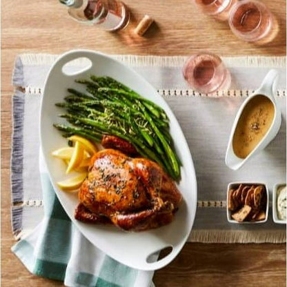 Better Homes & Gardens White Porcelain Tray with Handles