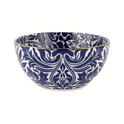 Thyme & Table Nova 12-Piece Ceramic Dinnerware Set Blue and White