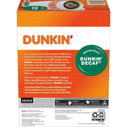 Dunkin’ Decaf Medium Roast Coffee, Keurig K Cup Pods, 22 Count Box