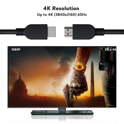 Onn. 4ft HDMI Cable, Black Color