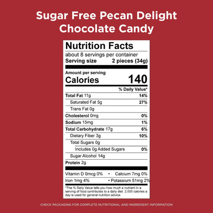 RUSSELL STOVER Sugar Free Pecan Delight Chocolate Candy, 10 oz. bag