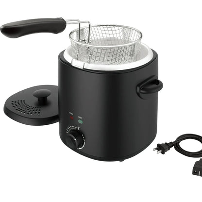 Mainstays 2QT Electric Deep Fryer, Matte Black - Household, 1000W