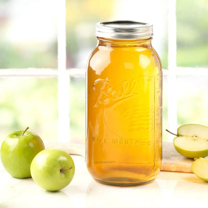 Ball Wide Mouth Half-Gallon 64-oz. Glass Mason Jar with Lid and Band