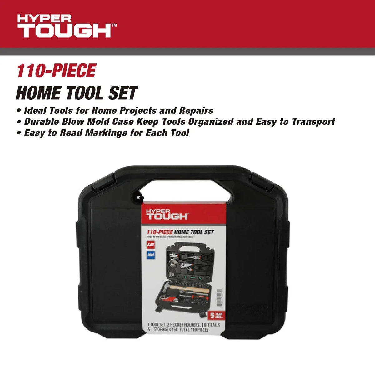 Hyper Tough 110-Piece Tool Set