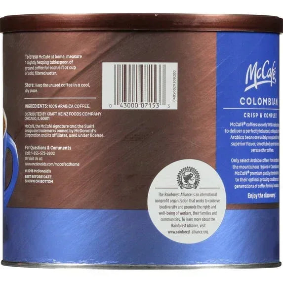 McCafe Breakfast Blend, Medium Roast, Ground Coffee, 12 oz