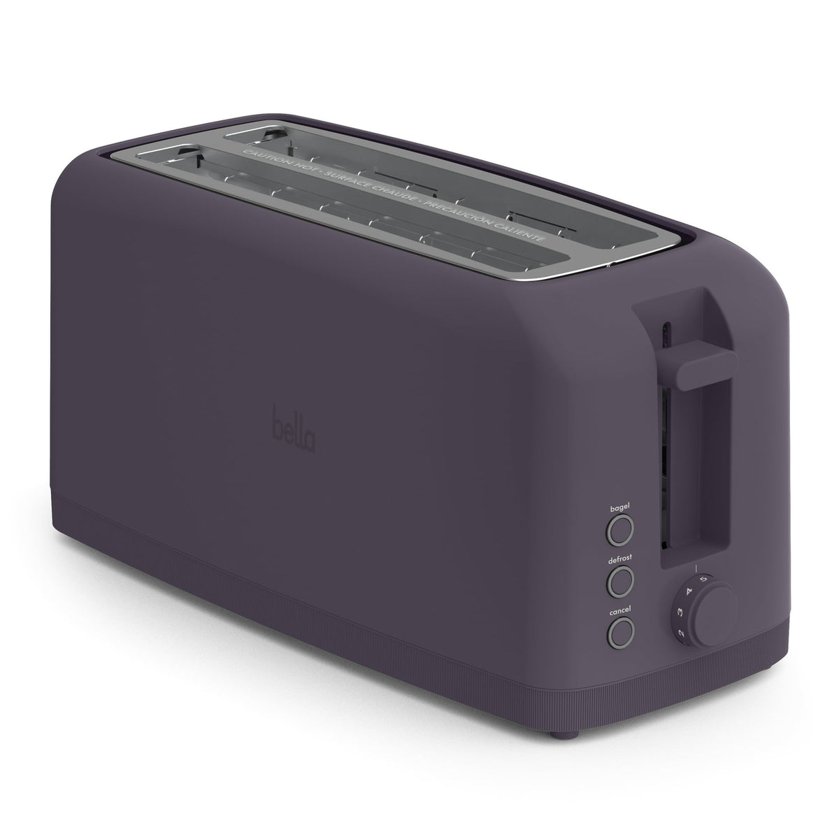 bella 4-Slice Slim Toaster with Extra Long Slot, 6 Setting Shade Control with Reheat & Cancel Buttons, Anti Jam & Auto Shutoff, Blossom