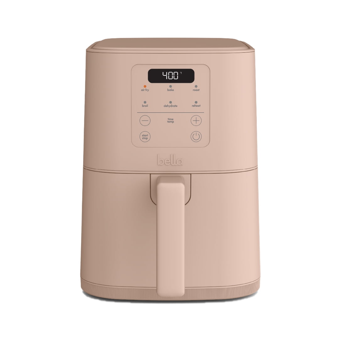 bella 4 Qt Slim Digital Air Fryer with EverGood™ Ceramic Nonstick Coating, 6 Preset Cooking Options, Surf