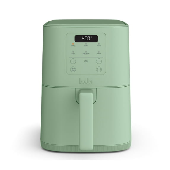 bella 4 Qt Slim Digital Air Fryer with EverGood™ Ceramic Nonstick Coating, 6 Preset Cooking Options, Surf