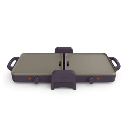 bella 10"x 20" Ceramic Fold-n-Store Dual Temp Griddle, EverGood™ Ceramic Nonstick Coating, Oatmilk