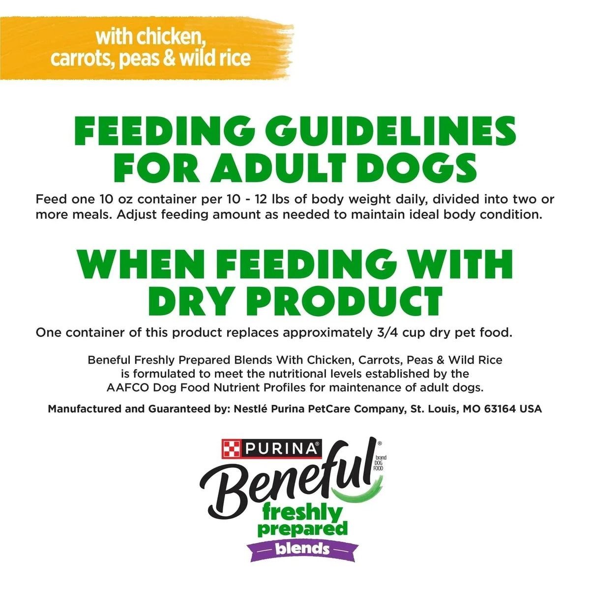 (6 pack) Purina Beneful Freshly Prepared Blends Wet Dog Food with Chicken, Carrots, Peas, and Wild Rice, 10 oz Tub
