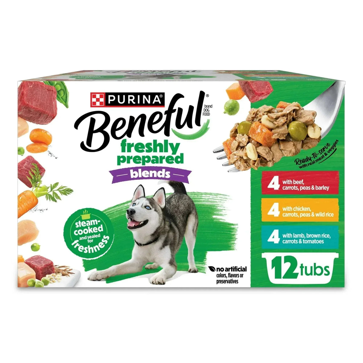 Purina Beneful Freshly Prepared Blends Wet Dog Food Variety Pack With Beef, Chicken, or Lamb Dog Food