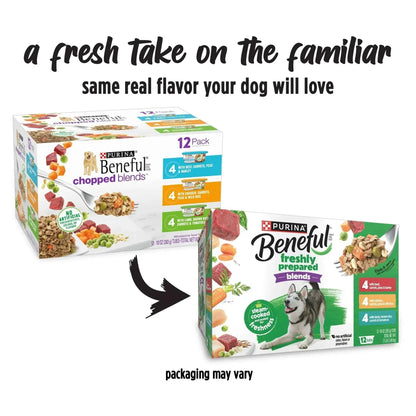 Purina Beneful Freshly Prepared Blends Wet Dog Food Variety Pack With Beef, Chicken, or Lamb Dog Food