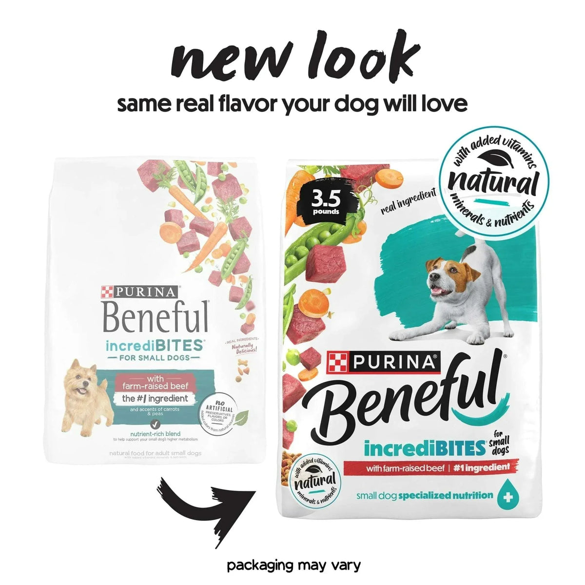 Purina Beneful Incredibites with Farm-Raised Beef Natural Small Breed Dry Dog Food with Added Vitamins, Minerals and Nutrients, 14 Bag