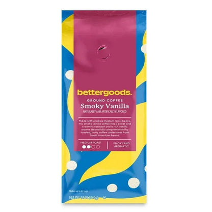 bettergoods Smoky Vanilla Flavored Ground Coffee, Medium Roast, 12 oz