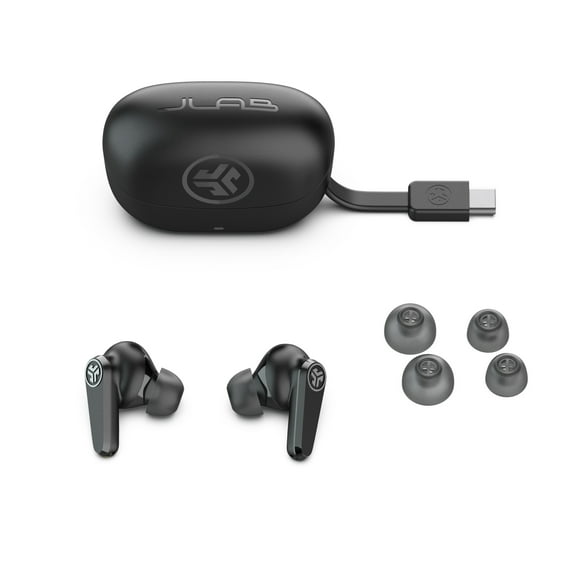 JLab GO Pods ANC True Wireless Earbuds, 30+ Hour Battery, Black