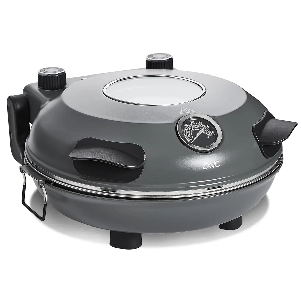 COOK WITH COLOR Pizza Oven, Electric Indoor Pizza Maker, Countertop Pizza Cooker, Black