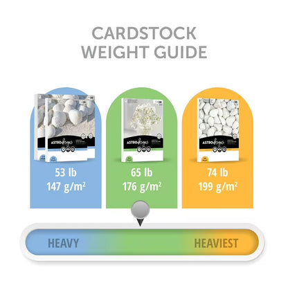 Astrodesigns White Cardstock, 8.5" x 11", 65 lb./176 Gsm, 97 Brightness, 175 Sheets