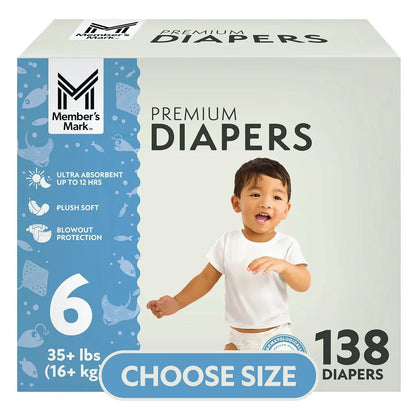 Member's Mark Premium Baby Diapers, Choose Size