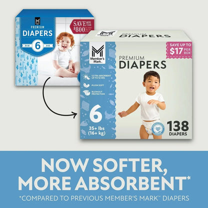 Member's Mark Premium Baby Diapers, Choose Size