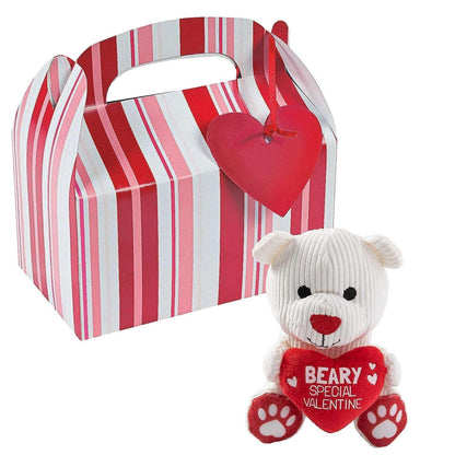 Fun Express Valentine’s Day Stuffed Bear Gift Kit for 12