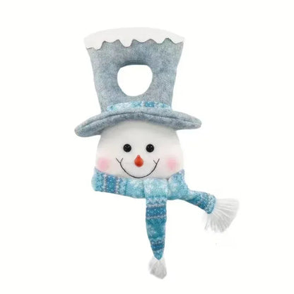 1pc Classic Style Lighted Snowman Christmas Tree Topper - Plush Fabric, Battery Operated (2 AA Not Included), Festive Holiday Ornament for Xmas Party Decor