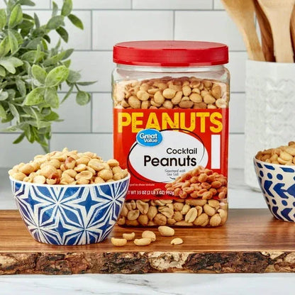 Great Value Roasted & Salted Cocktail Peanuts, 35 oz