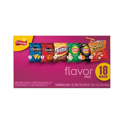 Flavor Mix Variety Pack Snack Chips, 1Oz Bags, 18 Count Multipack