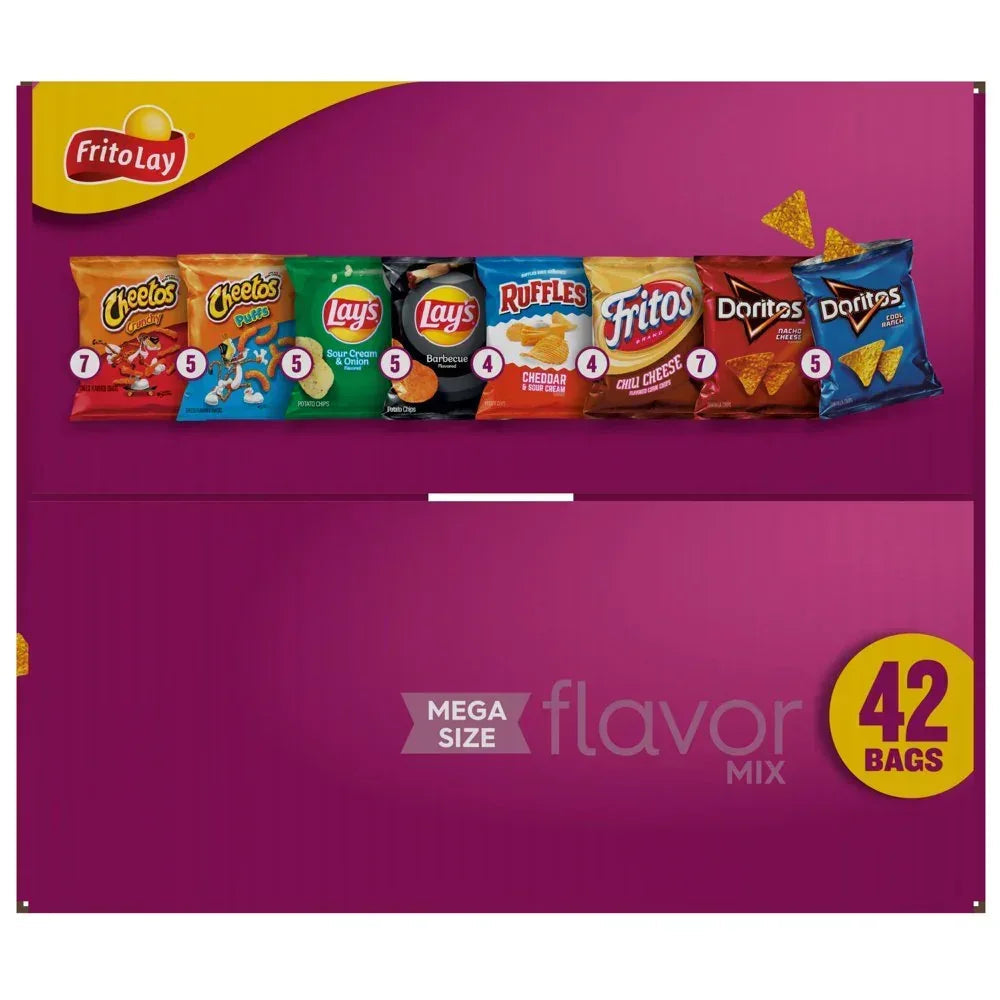 Flavor Mix Variety Pack Snack Chips, 42 Count Multipack