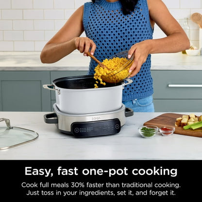 Ninja 10-in-1 Everyday PossibleCooker 6.5 Qt Multi-Cooker, Slow Cook, Dutch Oven, Rice Cooker, MC1100 White