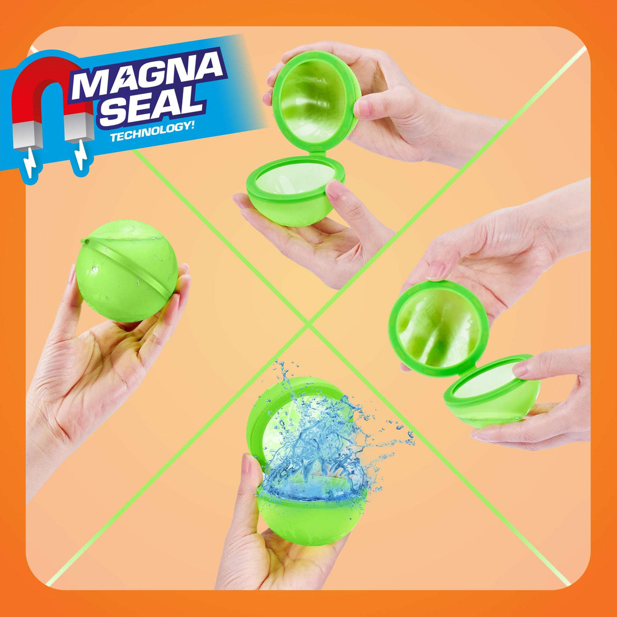 Bunch O Balloons Reusable Water Balloons 6 Pack by ZURU, Self Sealing Pool Beach Toys for Kids, Teens & Adults Ages 3 +