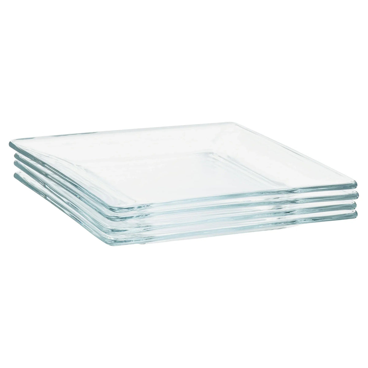 Mainstays 12-Piece Square Clear Glass Dinnerware Set