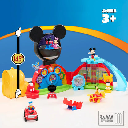 Disney Jr. Mickey Mouse 28-inch Clubhouse Deluxe Playset, 16-pieces, Kids Ages 3 and up