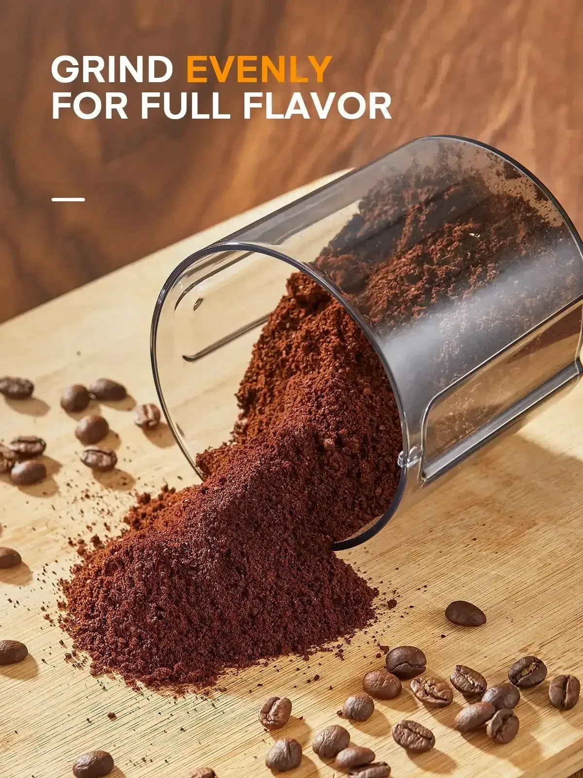 Electric Burr Coffee Grinder FOHERE, 200W Upgrade, 18 Precise Grind Settings, 2-14 Cup Adjustable, Only for Grind Coffee, Black