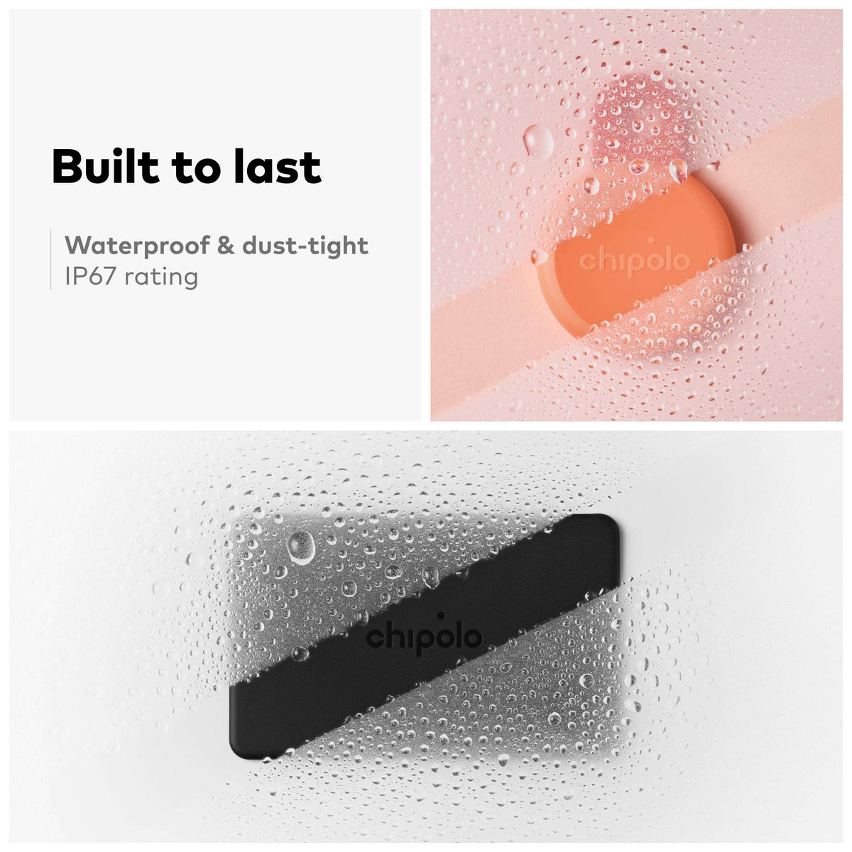 Chipolo LOOP & CARD Bundle - Rechargeable Bluetooth Tracker Item Locator for Keys, Bags & Wallets, Compatible with Apple Find My or Android Find Hub, Out of Range Alerts for Android & Call Your Phone
