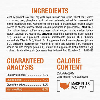 Purina Moist and Meaty Dry Dog Food, Burger with Cheddar Cheese Flavor, 12 Count