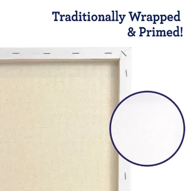 Artskills 12" X 16" Stretched Canvas for Arts and Crafts, 6 Pack
