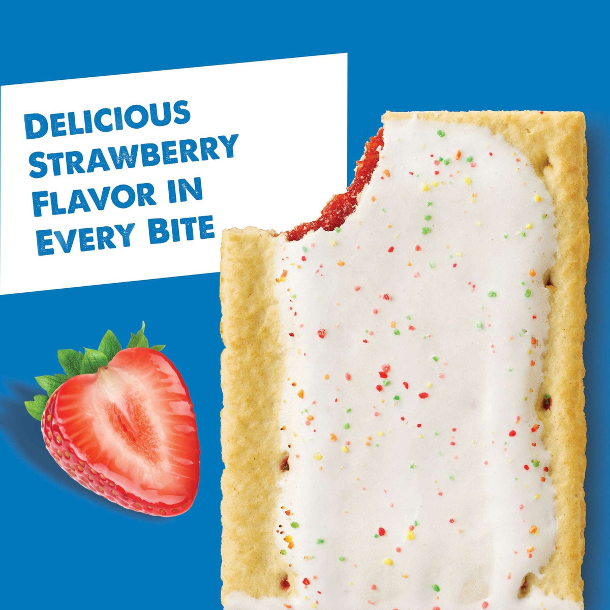 Pop-Tarts Frosted Strawberry Toaster Pastries, Breakfast Foods, Shelf-Stable, 13.5 oz (8 Count)