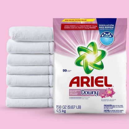 (2 pack) Ariel with a Touch of Downy Freshness Powder Laundry Detergent, 105 oz, 66 Loads