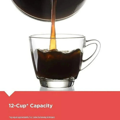 BLACK+DECKER Programmable 12-Cup Drip Coffee Maker with Custom Brew Strength, Black