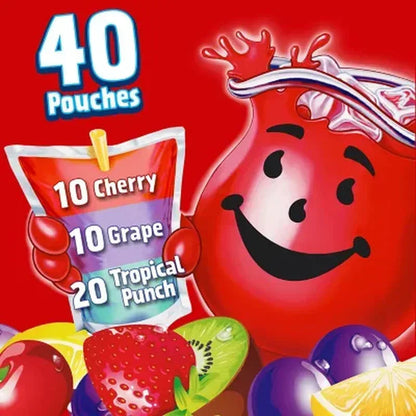 Kool-Aid Jammers Juice Pouches Variety Pack (6 Fl. Oz., 40 Pk.)